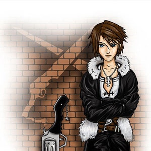 FF8 Squall - ímã, adesivo, cartão postal ou impressão artística