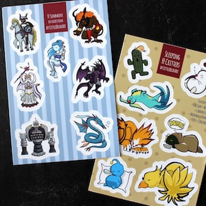 Final Fantasy Sticker Sheets - your choice of 2 designs!