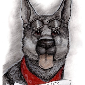 Fallout-Best Dog EVER - Dogmeat Kunstdruck/Postkarte/Aufkleber/Magnet