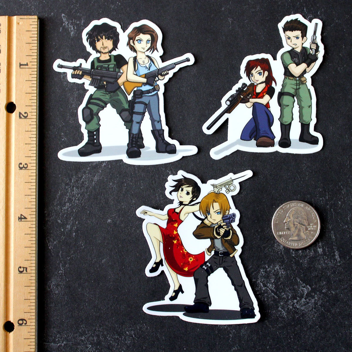 Resident Evil Chibi Stickers 3 Remake/4/code Veronica 