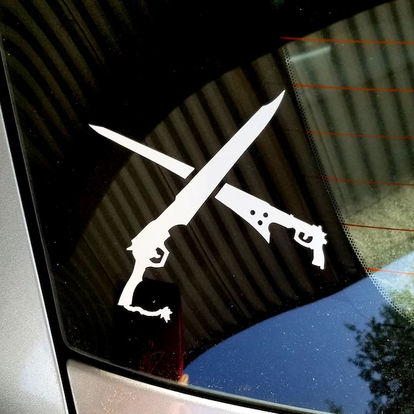 Final Fantasy VIII Gunblades Decal (white)