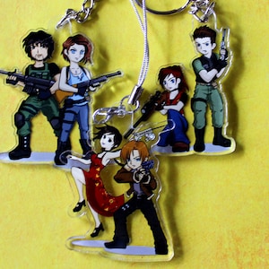 Resident Evil acrylic charms - 3/4/Code Veronica - keychain or zipper pull