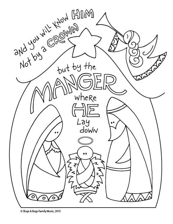 childrens bible coloring pages of jesus birth