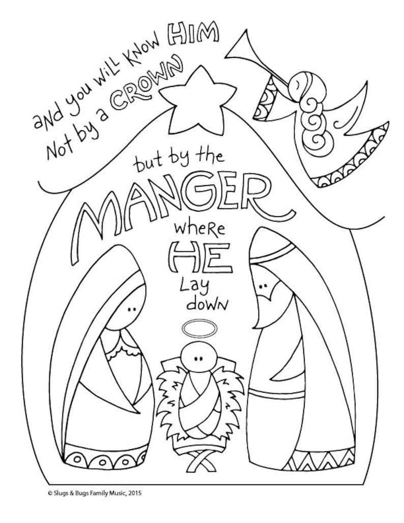 And You Will Know Him / Baby Jesus Christmas Coloring Page / Kids ...
