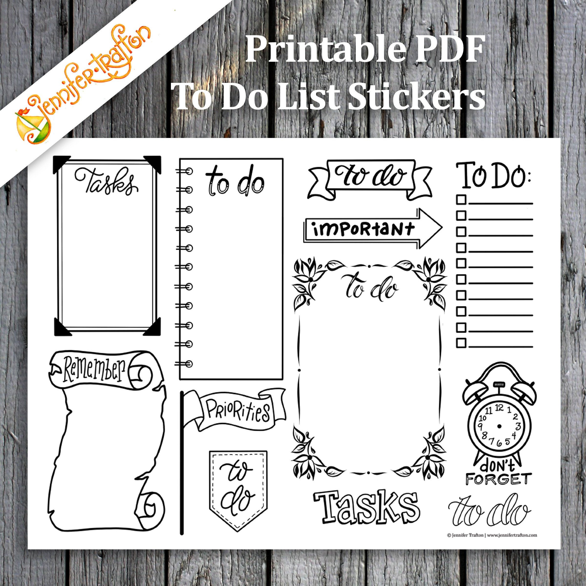 To Do List Stickers / Bullet Journal / Planner / Instant Etsy.de