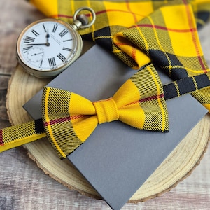 MacLeod ofLewis Tartan Fliege. Schottenkaro Fliegen. Herrenfliege aus Wolle. Herren Fliegen. Krawatten/Manschettenknöpfe/Einstecktücher. Herrenmode.