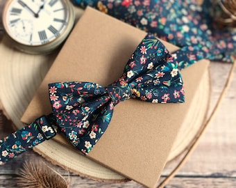 Bowties. Liberty bowtie. Men's Wedding Bowties. Floral Bowties. Men's bowties. Neckwear. Cufflinks. Pocket Squares. Menswear. Navy bowties.