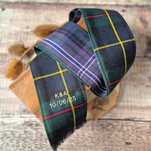 Custom Tartan Handfasting Ribbon: Scottish Wedding Ceremony Keepsake