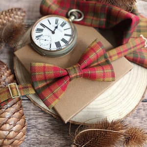 Strathearn Tartan Fliege. Schottenkaro Fliegen.  Herrenfliege aus Wolle. Herren Fliegen. Krawatten/Manschettenknöpfe/Einstecktücher.