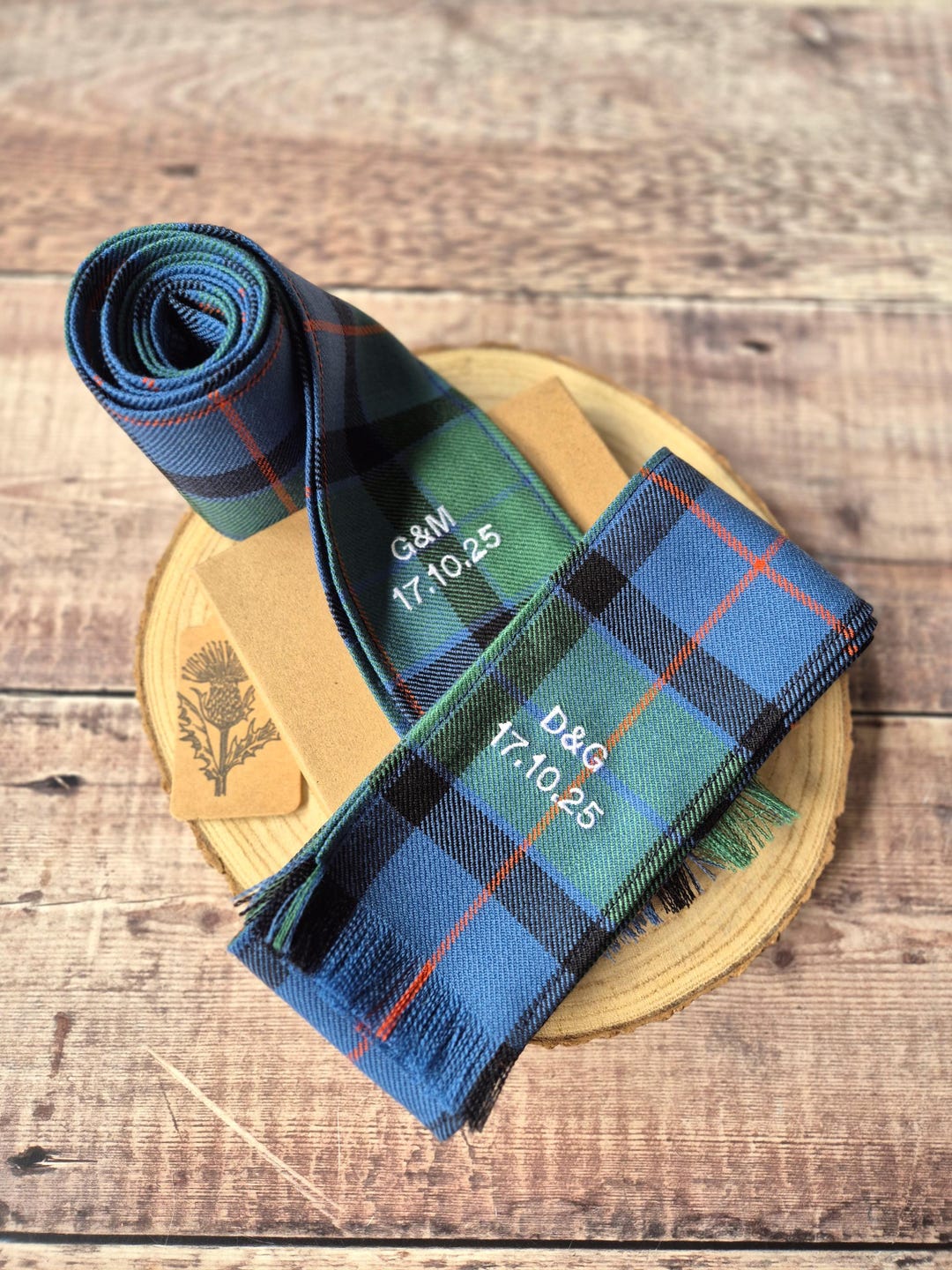 Acottish Ribbon Flower of Scotland Tartan Handfasting Ribbon: Scottish Wedding Keepsake ...