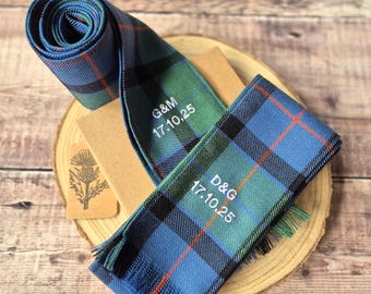 Flower of Scotland Tartan Handfasting Ribbon: Scottish Wedding Keepsake