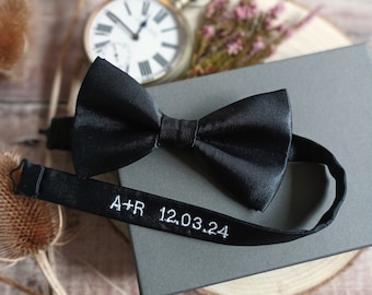 Personalised Bowtie. Men's bowties. Black Bowtie/Wedding bowties/Menswear. Graduation Bowties. Personalised gifts. Neckwear. Groomsmen gifts