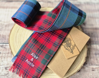 Custom Scottish Tartan Handfasting Ribbon: Scottish Wedding Ceremony Keepsake
