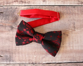 Lace Bow Tie - Etsy
