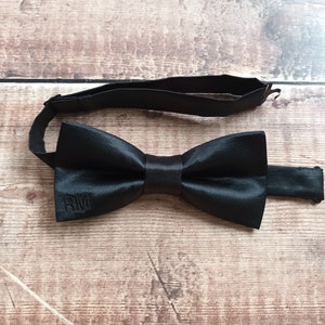 Personalised Bowtie. Black bowtie. Men's bowties. Personalised gifts for men. Men's accessories. Bowties. Wedding ideas for men. Groomsmen image 4