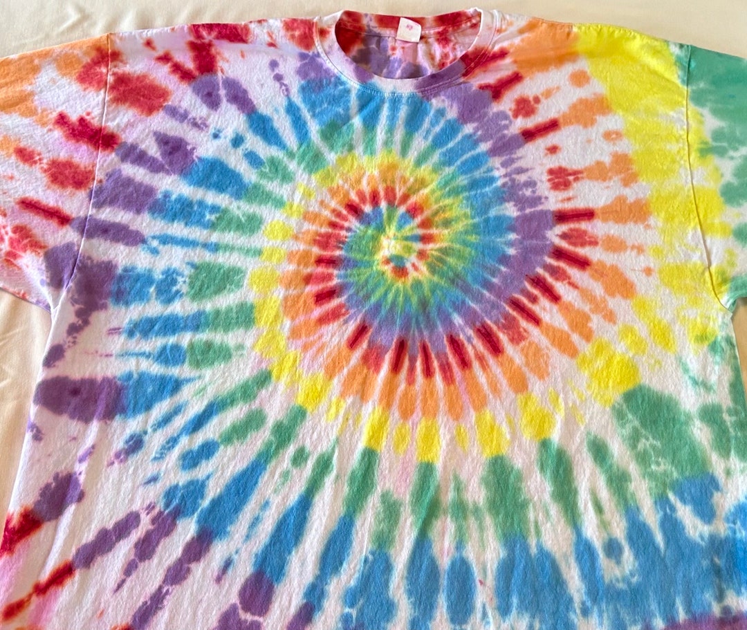 Adult 3X Tie Dye Tee Rainbow Tie Dye Rainbow Shirt Plus - Etsy
