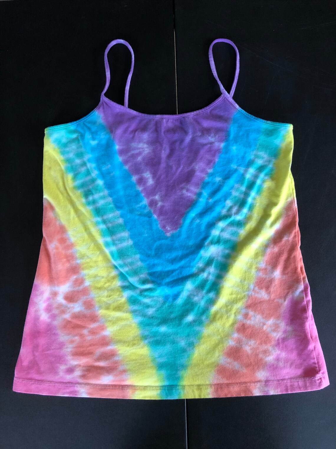 Women's Large 12/14 Tie Dyed Camisole Pastel Rainbow Tie - Etsy