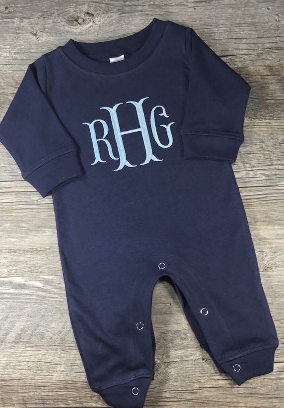 personalized baby boy romper