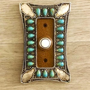 Doorbell Cover Plate - Southwest Theme - Lighted Button - Front Entry Upgrade