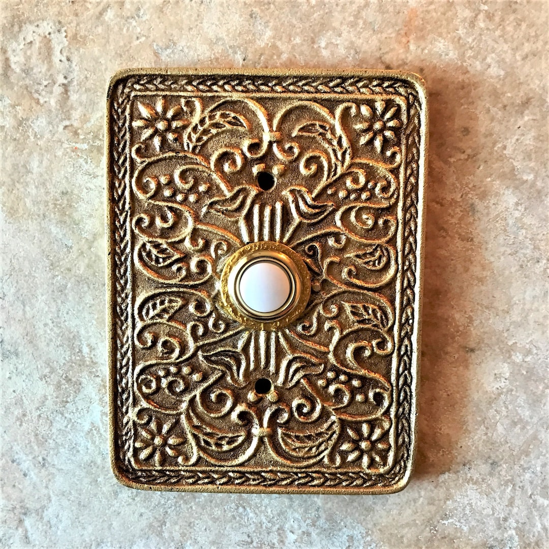 Doorbell Cover Antique/rustic Finish 3D Metal Ornate Design - Etsy