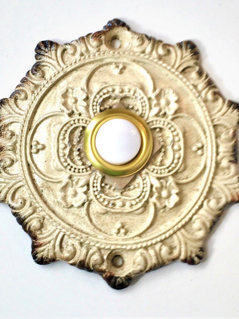 Doorbell Cover Plate/Antique Finish/Custom Metal Ornate Design Etsy