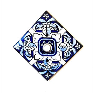 Doorbell Cover Plate - Ceramic Tile - Antique/Vintage