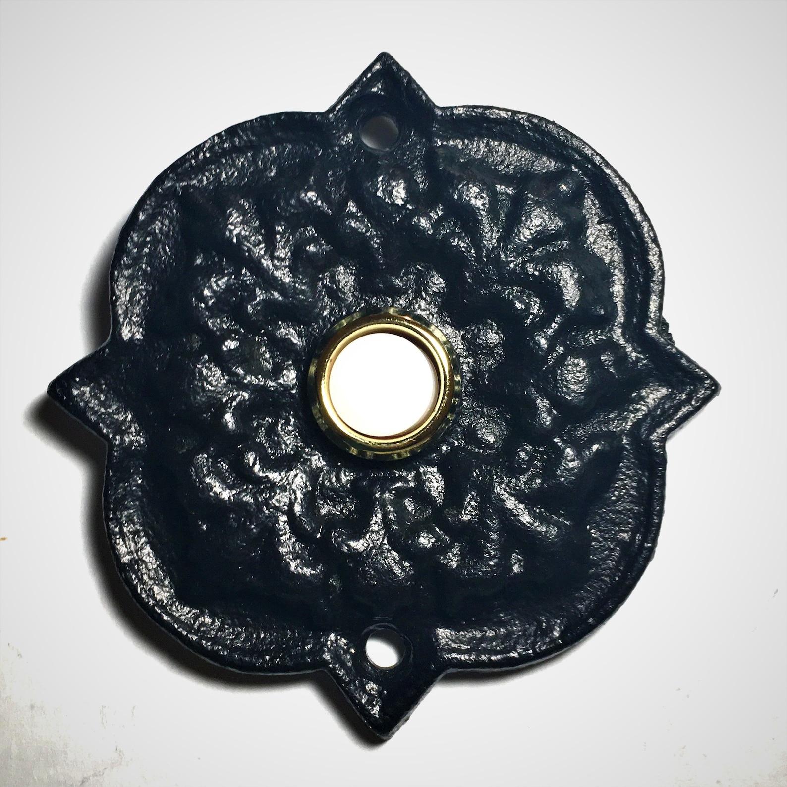 Doorbell Cover Plate Ornate 3D Cast Iron Etsy