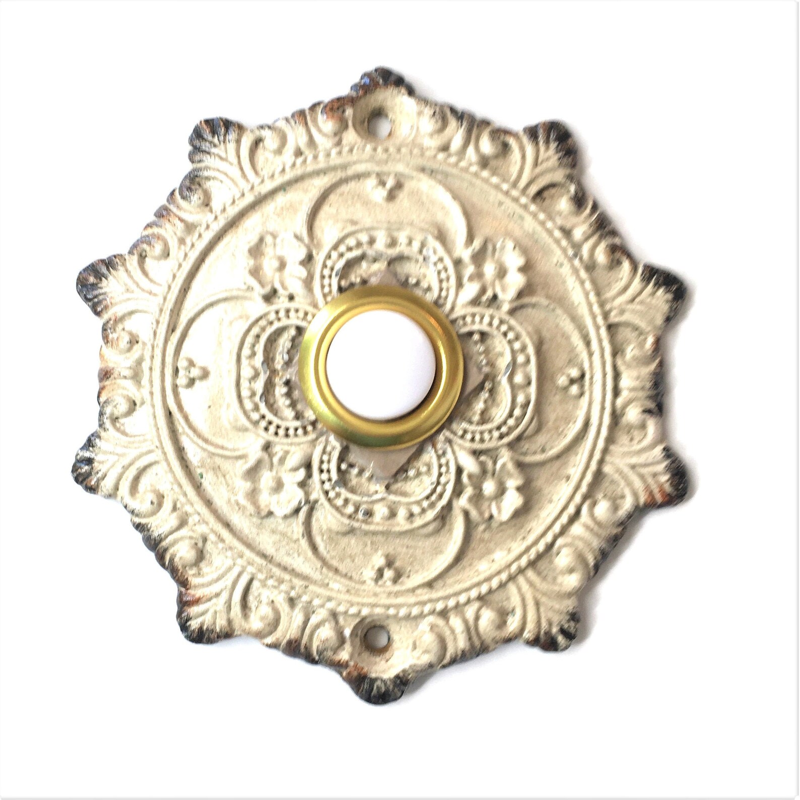 Doorbell Cover Plate/Antique Finish/Custom Metal Ornate Design Etsy