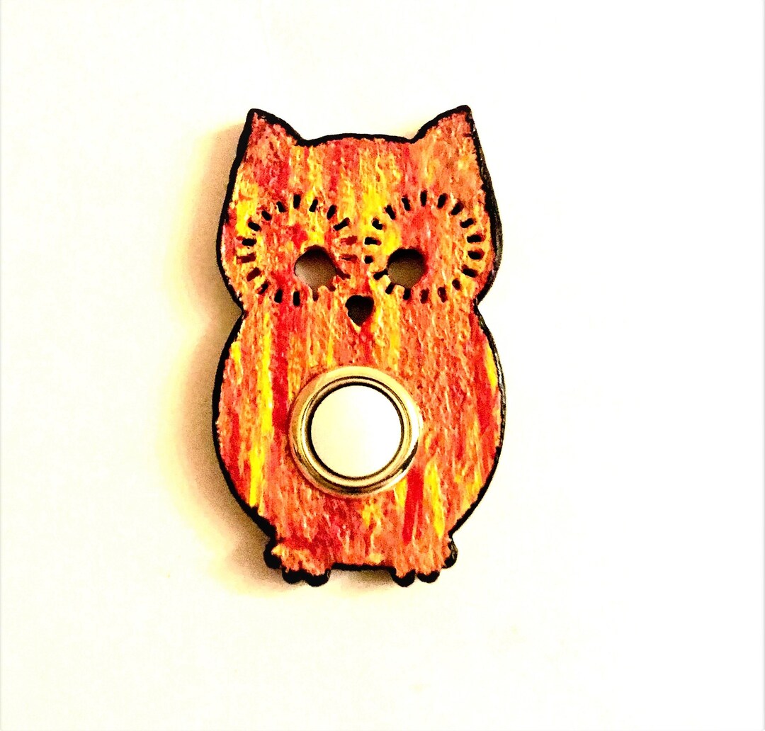 OWL DOORBELL Colorful Etsy