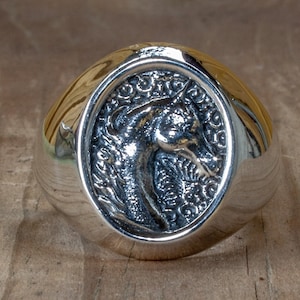 Silver horse ring, unisex equestrian ring, animal ring made of pure Sterling Silver
