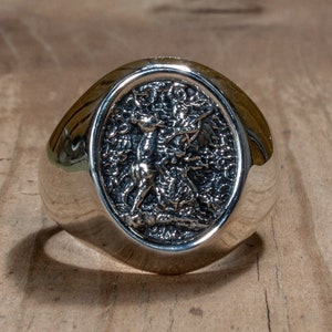 Silver horse ring, unisex equestrian ring, animal ring made of pure Sterling Silver