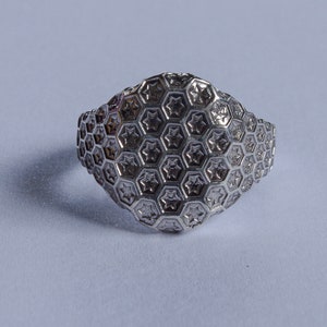 Sterling silver signet ring with celtic ornament, Unisex ring.