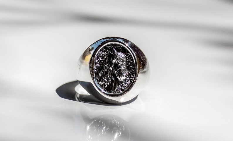 animal ring made of pure Sterling Silver FREE EXPRESS SHIPPING! Silver horse ring unisex equestrian ring