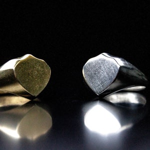 Mens pinky rings,signet ring made of sterling silver