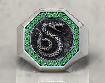 Snake Ring, Solid Silver Snake Jewelry, 925 Silver Animal Ring, Serpent Ring, Ring with Snake, Serpent Ring