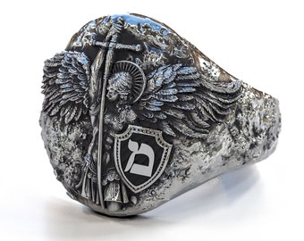 Anillo de sello del Arcángel San Miguel, Coraje y protección divina del comandante de nuestro ejército de Dios.