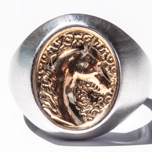 Silver horse ring, unisex equestrian ring, animal ring made of pure Sterling Silver