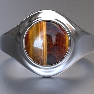 Tiger Eye Ring, Signet Ring Women, Pinky Ring Women, Tiger Eye Signet, Personalized Ring, Gift for Her,Women Birthday Gift