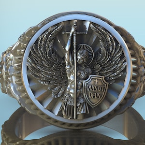 Angels&#39; army minister and archangel Saint Michael signet ring