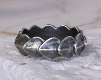 Snake ring, reptile skin, dragon ring made of sterling silver.