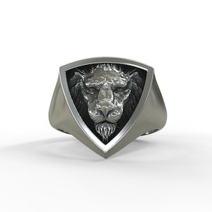 Lion Head ring made of Sterling Silver, Lion King Ring, Astrology Ring ,Lion Ring, gift for him.