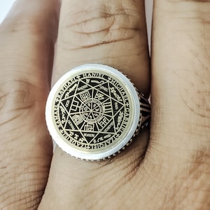 The Seal of the Seven Archangels on top of a Signet ring