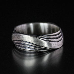 Handmade Sterling Silver Men Band Ring, Stylish Men Wedding Ring, Silver Fashionable Men Wedding Band.