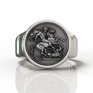 Sterling silver signet ring with celtic ornament, Unisex ring.