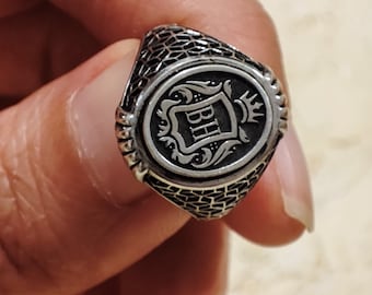 Personalized Signet Ring Custom Monogram Ring Gold Signet Ring Personalized Gifts Jewelry Initial Ring Womens gift for her