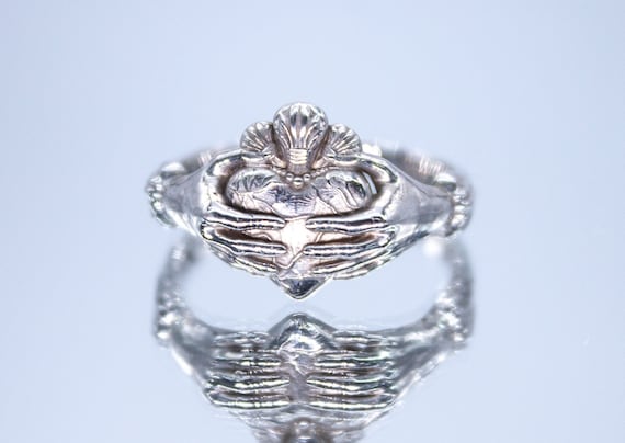 Claddagh Ring Sterling Silvertraditional Irish Ring Love - Etsy