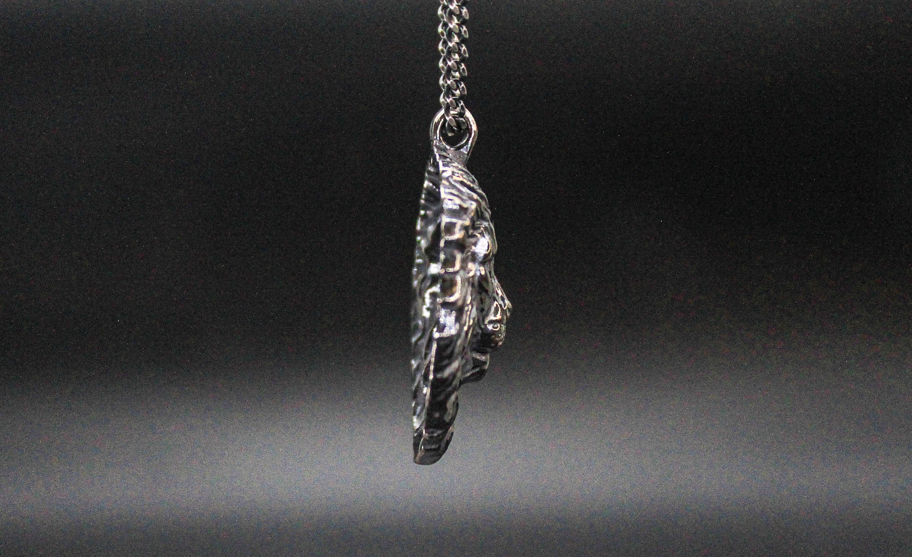 Collana Da Uomo Con Ciondolo A Forma Di Testa Di Leone - Foto 4