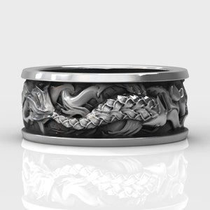 Japanese band ring with carp and waves, Japanese koi fish, Best Friend ring, and a valuable Memorial Gift