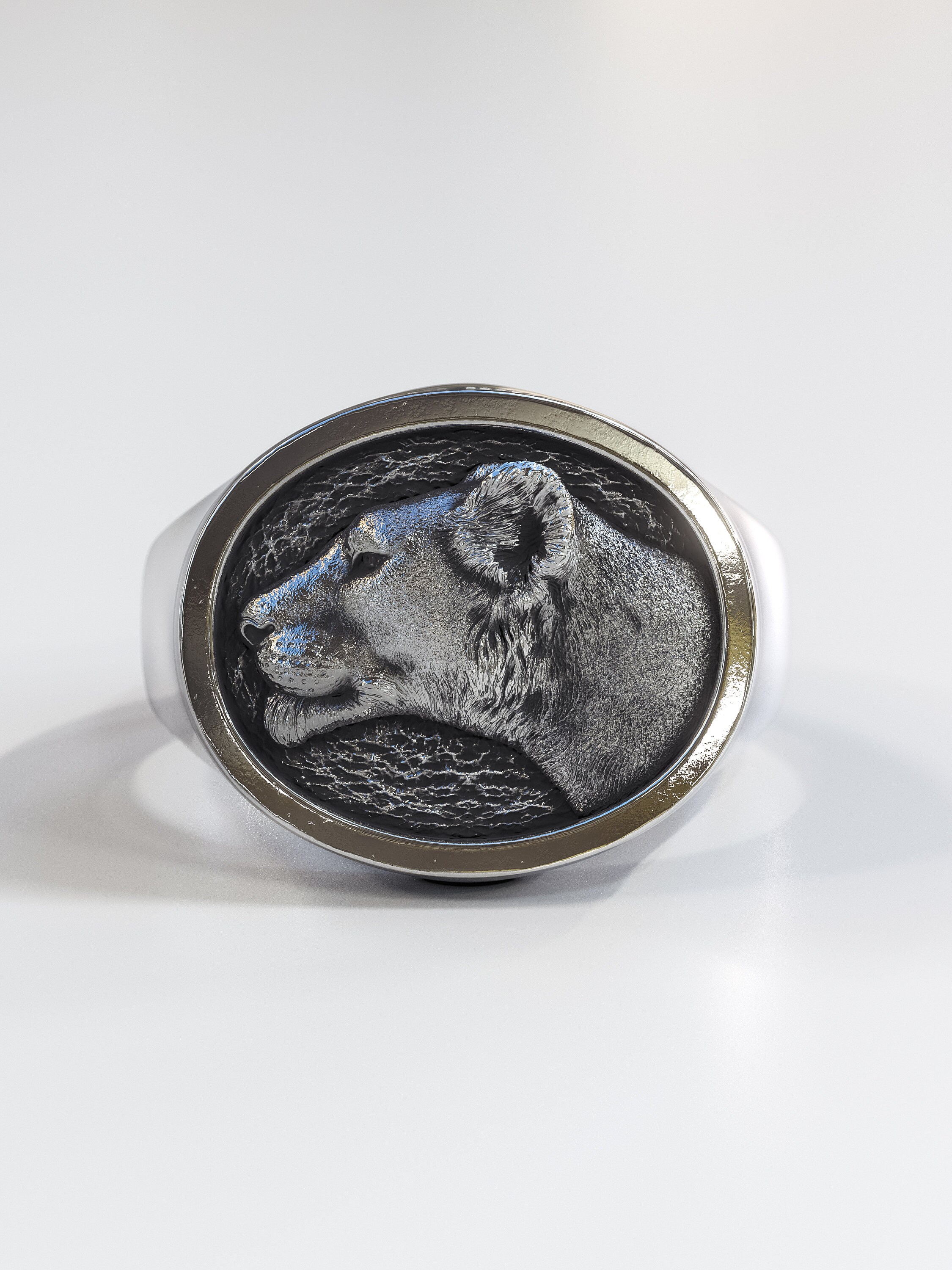 Lioness Signet Ring Made of Sterling Silver,strangth and Courage Ring. -  Etsy