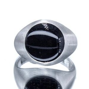 Signet Ring made of sterling silver with enamel top,boyfriend gift,husband gift